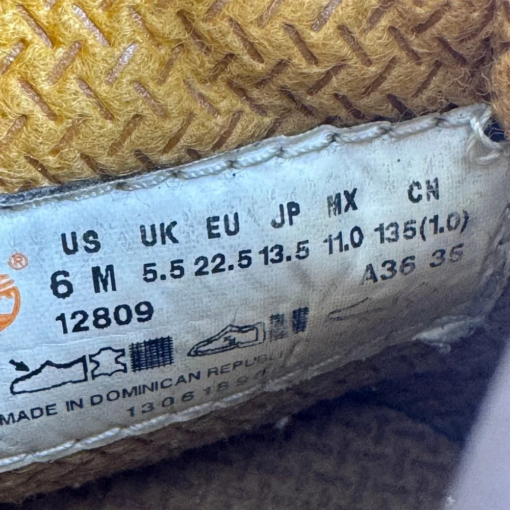 Timberland Premium Waterproof Toddler Boots 6M Wheat Gold Good 12809‎